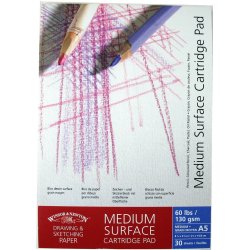 Winsor and Newton Medium surface Cartridge Paper Drawing Pad Gummed 130gsm