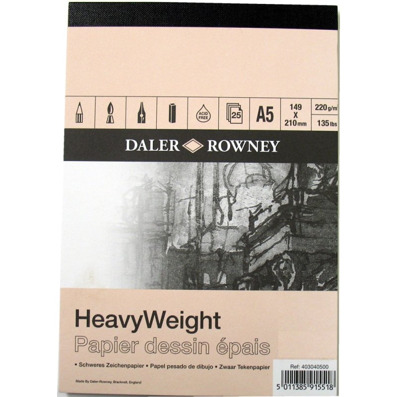 Daler Rowney Smooth Heavyweight Cartridge Pad 220gsm