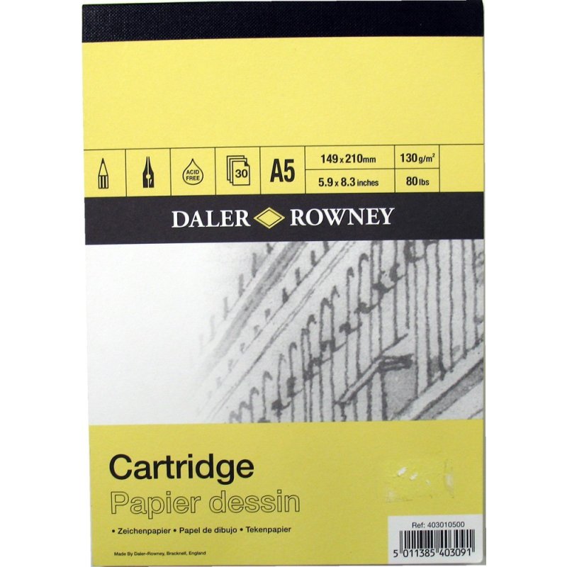 Daler Rowney Smooth Cartridge Pad 130gsm 30 sheets