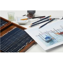 Derwent Watercolour pencils wooden box set of 48