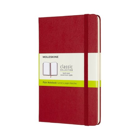 Moleskine Plain Red Notebook - hard cover - 130 x 210mm