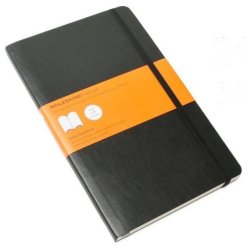 Moleskine Ruled Black Notebook - soft cover - Large 130 x 210mm