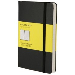 Moleskine Squared Black Notebook - Pocket - hard cover - 90 x 140mm