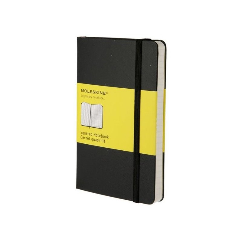 Moleskine Squared Black Notebook - Pocket - hard cover - 90 x 140mm Moleskine Squared Black Notebook - Pocket - hard cover - 90 x 140mm