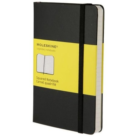 Moleskine Squared Black Notebook - Pocket - hard cover - 90 x 140mm