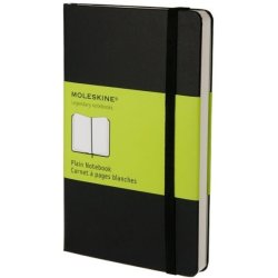 Moleskine Plain Black Notebook - Pocket - hard cover - 90 x 140mm