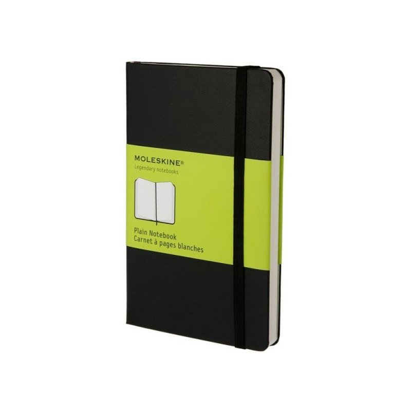 Moleskine Plain Black Notebook - Pocket - hard cover - 90 x 140mm