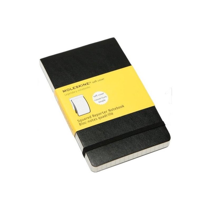 Moleskine Squared Black Reporter Notebook - Pocket - soft cover - 90 x 140mm