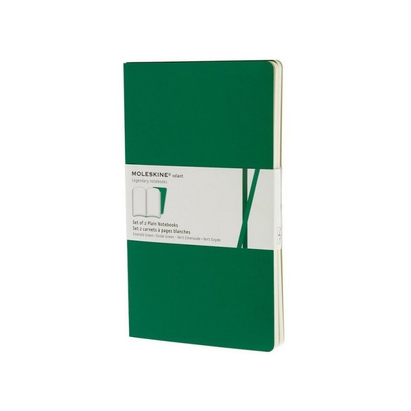 Moleskine Plain Volant Notebook Set - green - soft cover - Large 130 x 210mm Moleskine Plain Volant Notebook Set - green - soft cover - Large 130 x 210mm