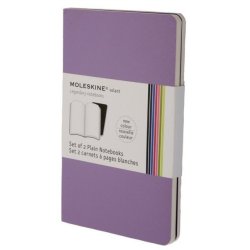 Moleskine Plain Volant Notebook Set - violet - soft cover - Large 130 x 210mm