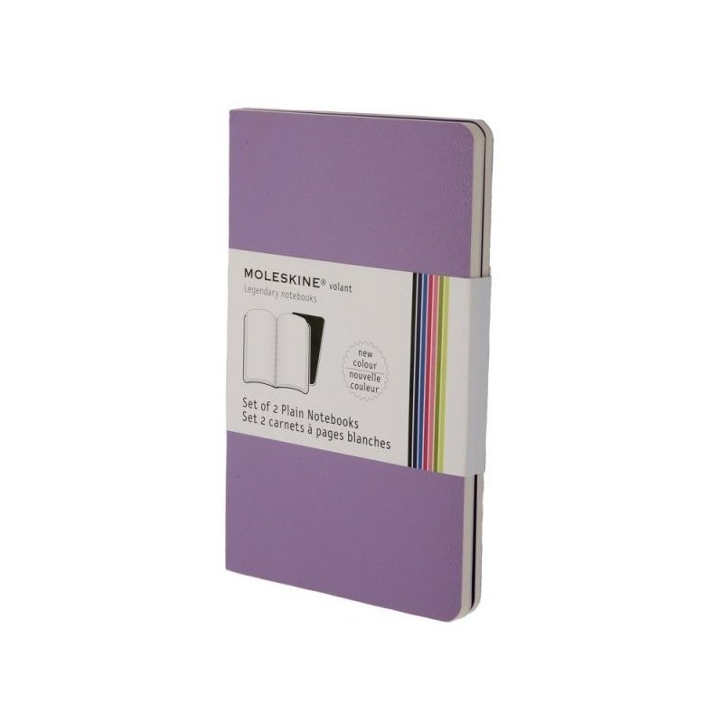 Moleskine Plain Volant Notebook Set - violet - soft cover - Large 130 x 210mm Moleskine Plain Volant Notebook Set - violet - soft cover - Large 130 x 210mm