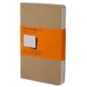 Moleskine set of 3 ruled journals - kraft brown -soft cover - Pocket 90 x 140mm