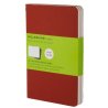 Moleskine set of 3 plain journals - cranberry red -soft cover - Pocket 90 x 140mm