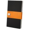 Moleskine set of 3 ruled journals - black -soft cover - Large 130 x 210mm