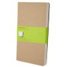 Moleskine set of 3 plain journals - kraft brown -soft cover - Large 130 x 210mm