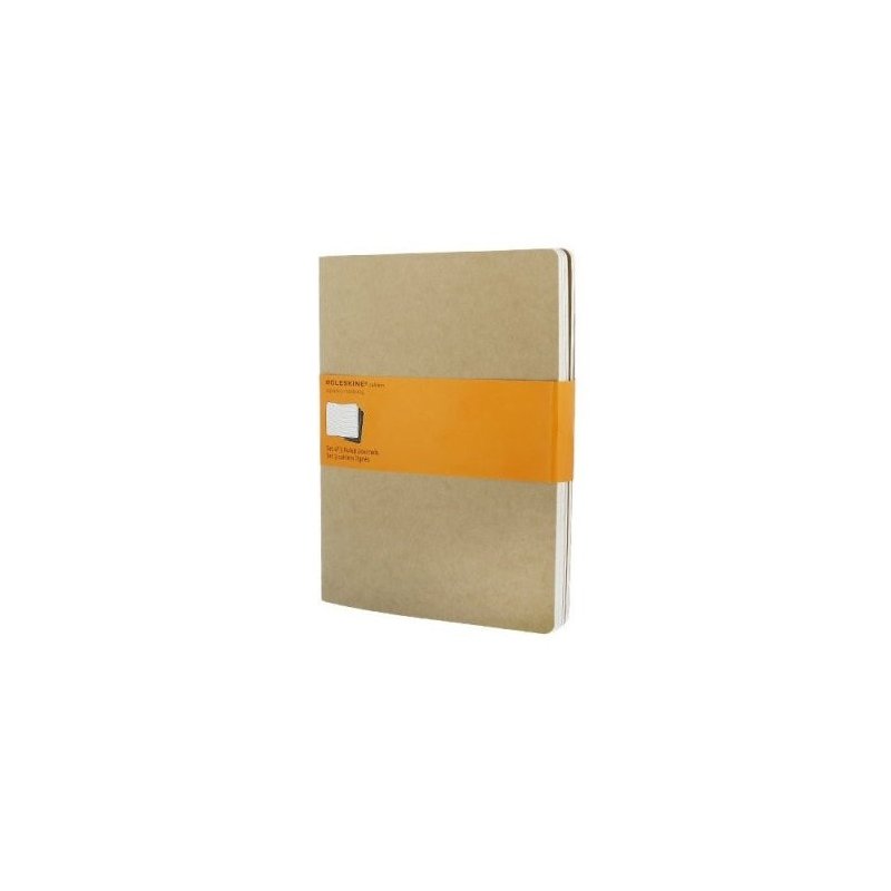 Moleskine set of 3 ruled journals - kraft brown -soft cover - X Large 190 x 250mm Moleskine set of 3 ruled journals - kraft brown -soft cover - X Large 190 x 250mm