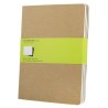 Moleskine set of 3 plain journals - kraft brown - soft cover - X Large 190 x 250mm