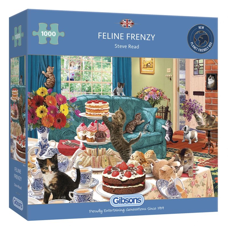Gibsons Feline Frenzy 1000 piece jigsaw