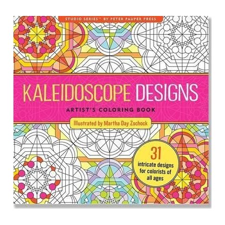 Kaleidoscope Designs Artists Adult Coloring Book