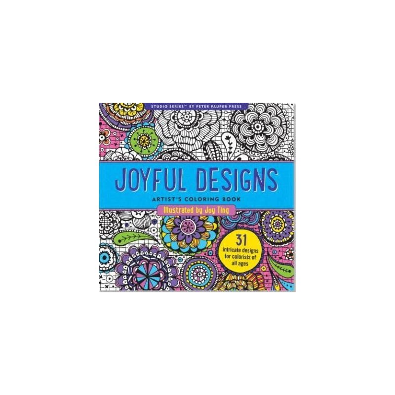 Joyful Designs Artists Adult Coloring Book