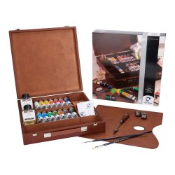Oil Colour Wooden Box Set Inspiration with 14 Colours