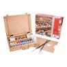 Acrylic Colour Wooden Box Basic with 10 Colours