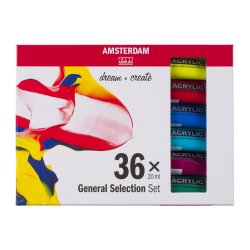 Amsterdam Acrylic General Selection Set (Pack of 36 20ml Tubes)