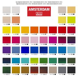 Amsterdam Acrylic General Selection Set (Pack of 48 20ML TUBES)