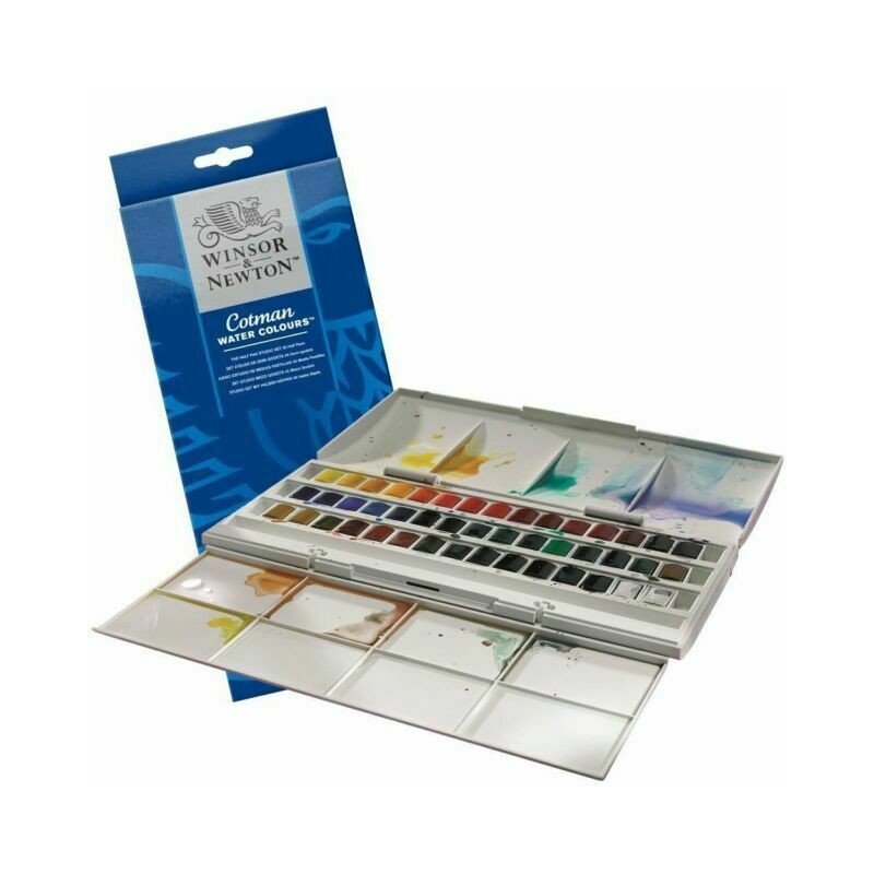 Winsor & Newton Watercolour Cotman Studio 45 Half Pan Set