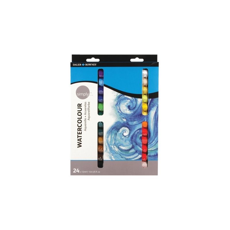 Daler Rowney Simply Watercolour Paints 24 x 12ml