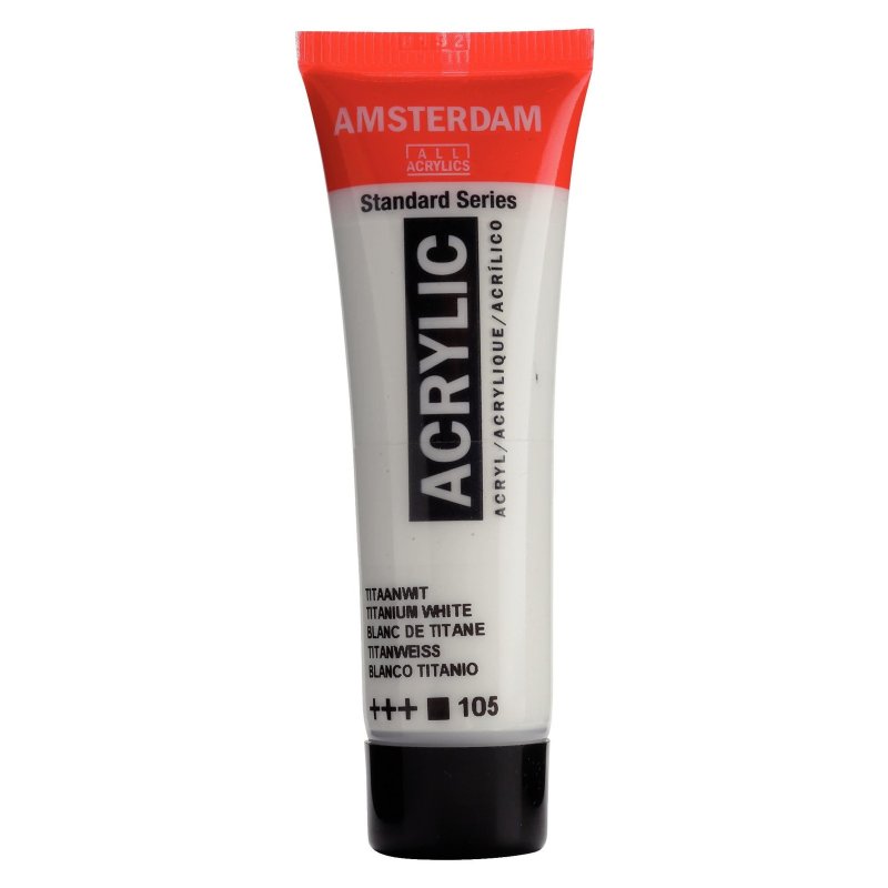 Amsterdam Acrylic 20ml tube 105 Titanium White Amsterdam Acrylic 20ml tube 105 Titanium White