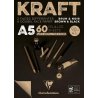 Brown & Black laid Kraft 90g A5 60sh pad