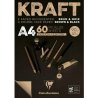 Brown & Black laid Kraft 90g A4 60sh pad