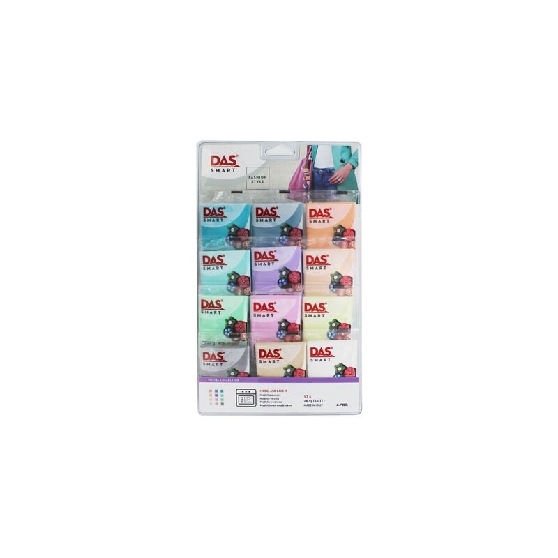 Das Smart Fashion Style Pastel Colours Polymer Clay Set of 12
