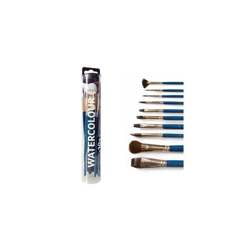 Daler Rowney Simply Watercolour Brush Set (10)