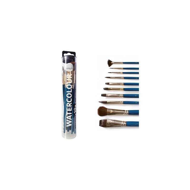Daler Rowney Simply Watercolour Brush Set (10) Daler Rowney Simply Watercolour Brush Set (10)