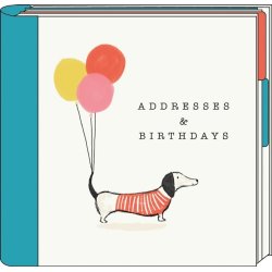The Artfile Address and Birthday Book - Sausage Dog Design