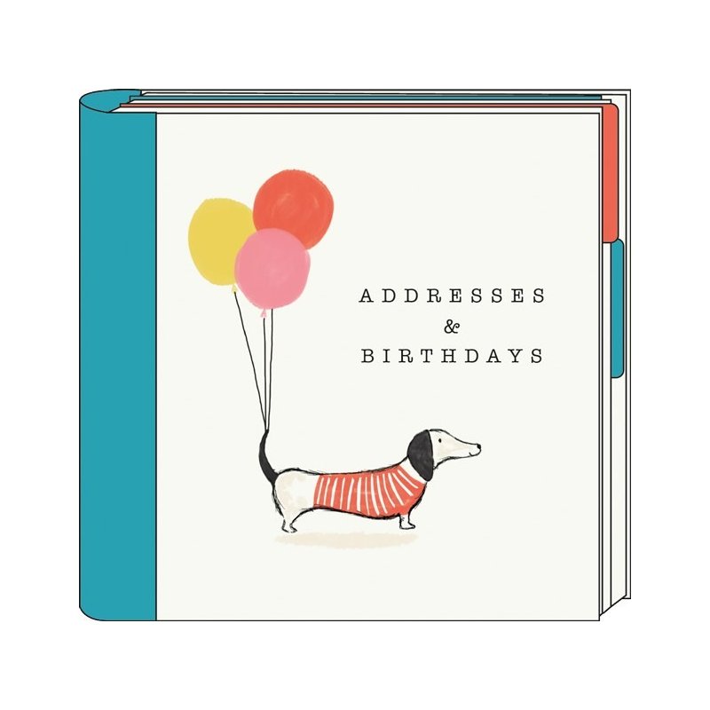 The Artfile Address and Birthday Book - Sausage Dog Design