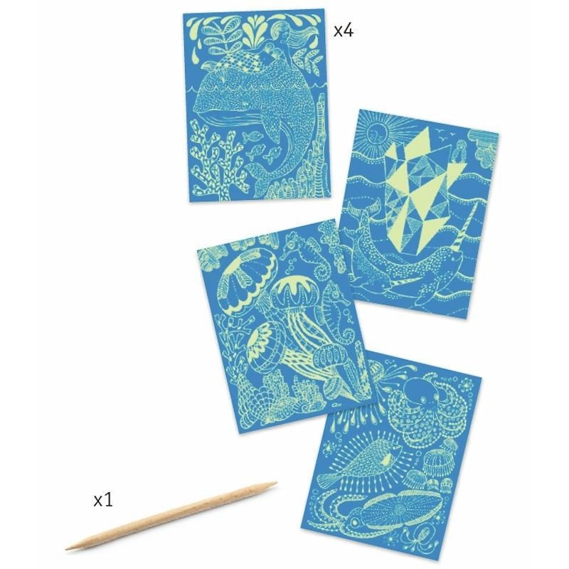 Scratch Boards Sea Life by Djeco