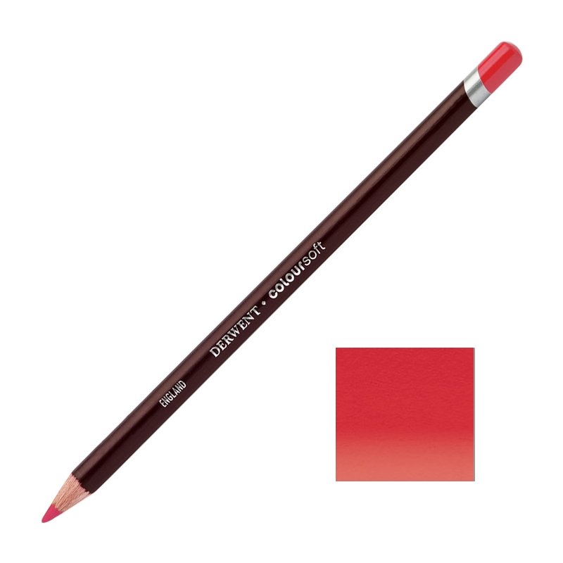 Deep Red Derwent Coloursoft Pencils