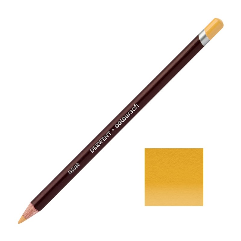 Ochre Derwent Coloursoft Pencils