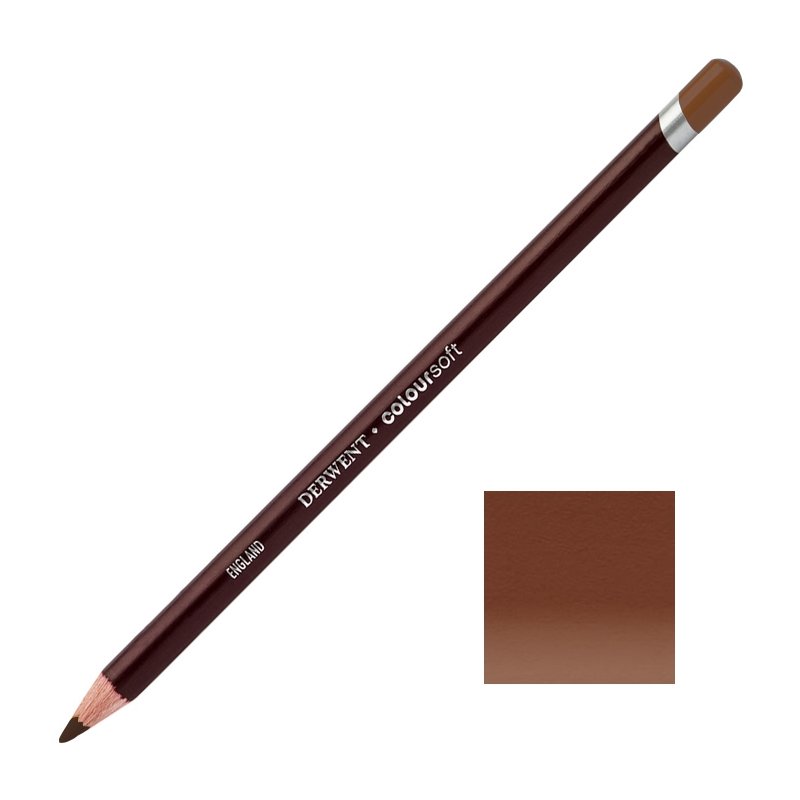 Mid Brown Derwent Coloursoft Pencils