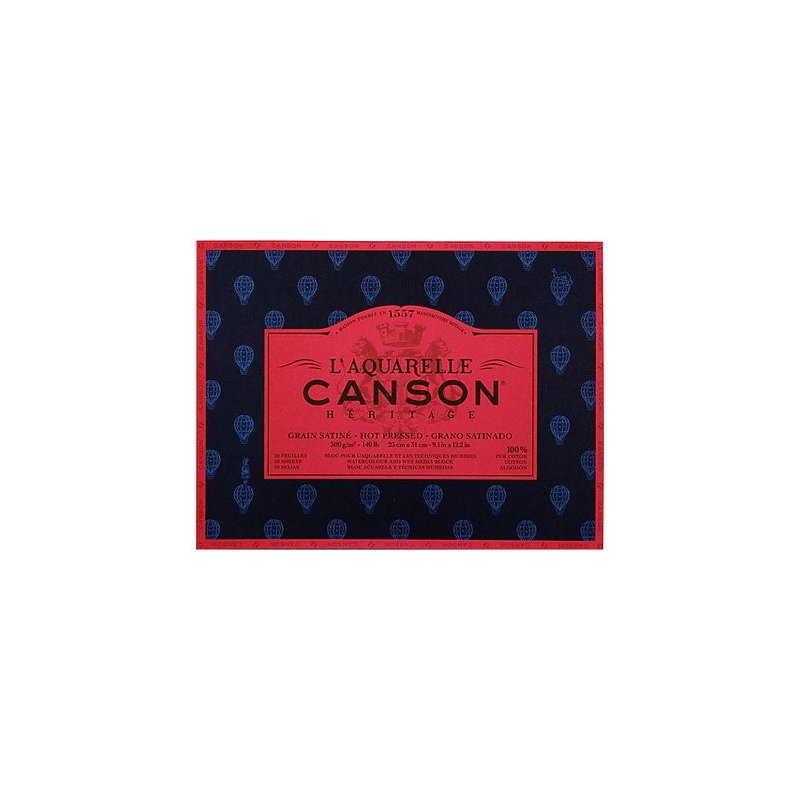 Canson Heritage Hot Pressed Watercolour Pad 300gsm 16" x 12"