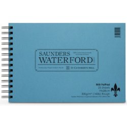 Saunders Waterford Spiral Fat Pad Rough Watercolour Pad 7.5" x 11"