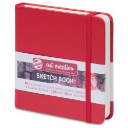Royal Talens Art Creation Red Hardback Sketchbook 12cm x 12cm
