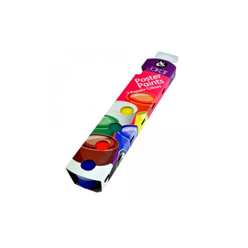 Jakar Poster Paints - Popular Colours 7 x 20ml