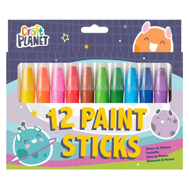 Craft Planet Bright Paint Sticks Pack of 12