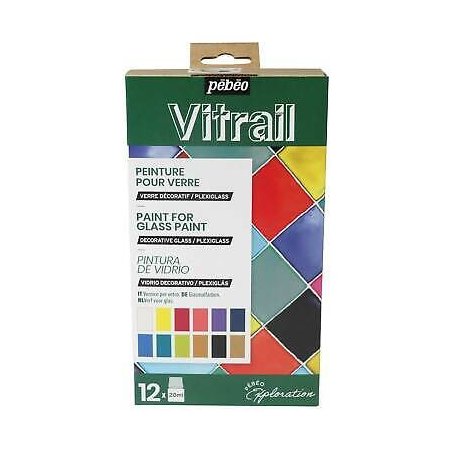 Pebeo Vitrail Explorer Set 12 x 20ml