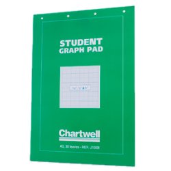 Student Graph Pad A3 30sh 1/10 - 1/2 & 1" 70g