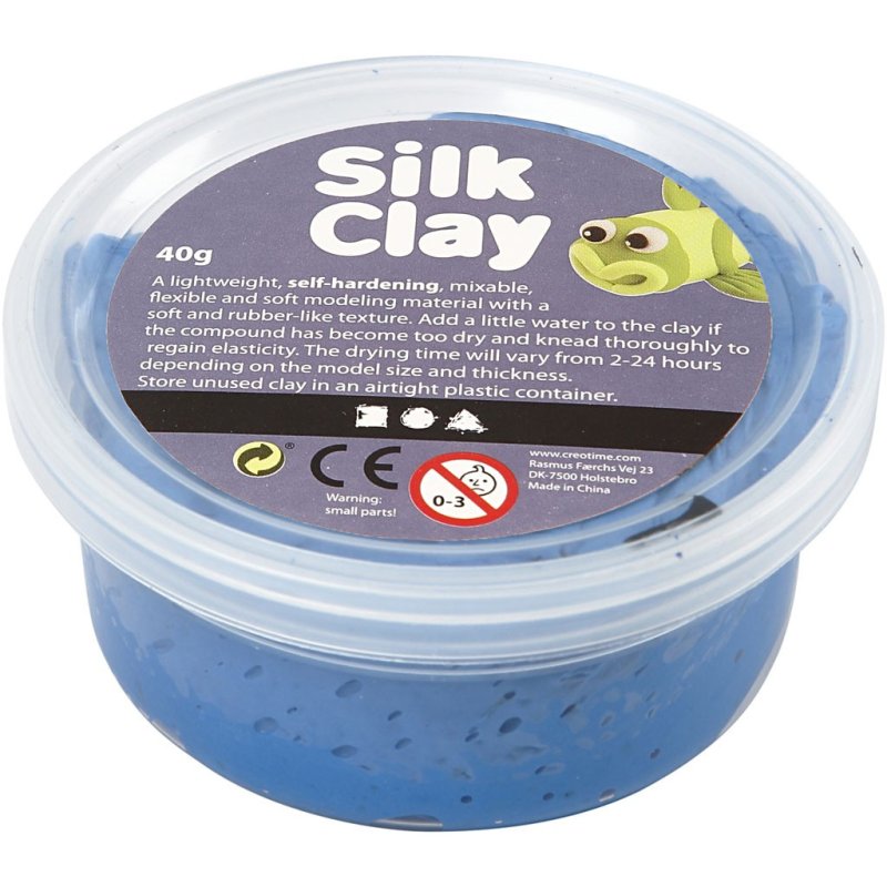 Silk Clay 40g Pots Single Colour Blue